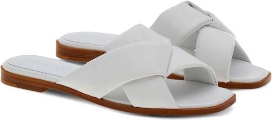 Ferragamo Slippers met geknoopt detail Wit