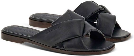 Ferragamo Slippers met geknoopt detail Zwart