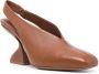 Ferragamo Sloane pumps met chunky hak Bruin - Thumbnail 2