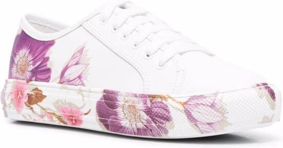 Ferragamo Sneakers met bloemenprint Wit