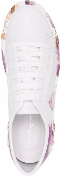 Ferragamo Sneakers met bloemenprint Wit