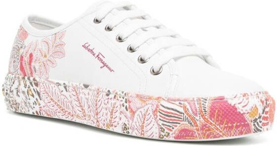 Ferragamo Sneakers met bloemenprint Wit