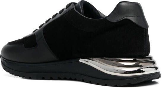 Ferragamo Sneakers met Gancini patch Zwart