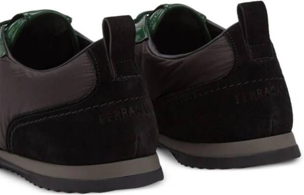 Ferragamo Sneakers met leren afwerking Zwart