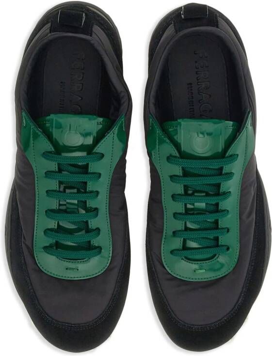 Ferragamo Sneakers met leren afwerking Zwart