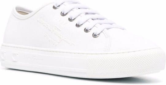 Ferragamo Sneakers met logo-reliëf Wit