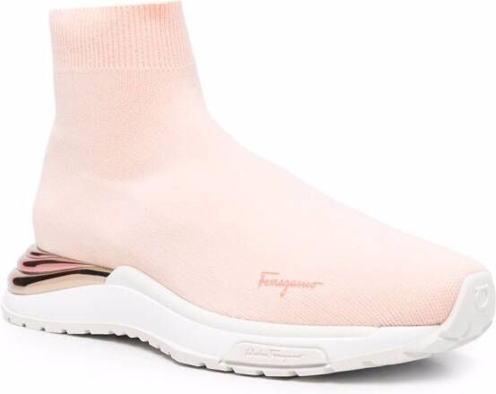 Ferragamo Sneakers met logo Roze