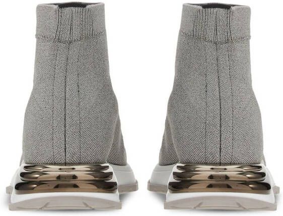 Ferragamo Soksneakers met logoprint Grijs