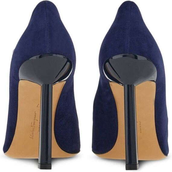 Ferragamo Suède pumps Blauw