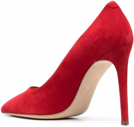 Ferragamo Suède pumps Rood