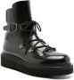 Ferragamo Trekking leren enkellaarzen Zwart - Thumbnail 2