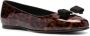 Ferragamo Vara ballerina's met luipaardprint Bruin - Thumbnail 2