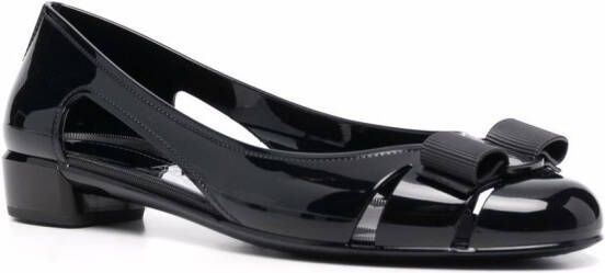 Ferragamo Vara ballerina's met strik Zwart