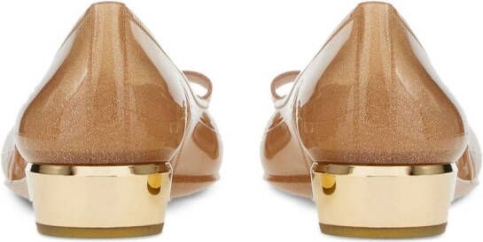 Ferragamo Vara Bow 30mm jelly pumps Beige