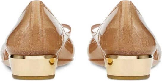 Ferragamo Vara ballerina's met strikdetail Beige