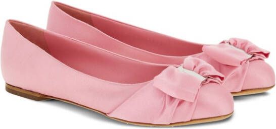 Ferragamo Loafers met strikdetail Roze