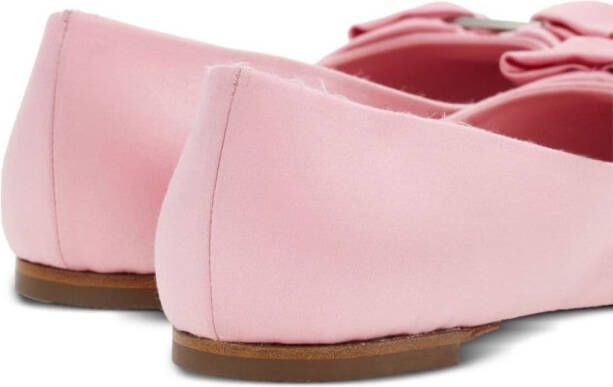Ferragamo Loafers met strikdetail Roze