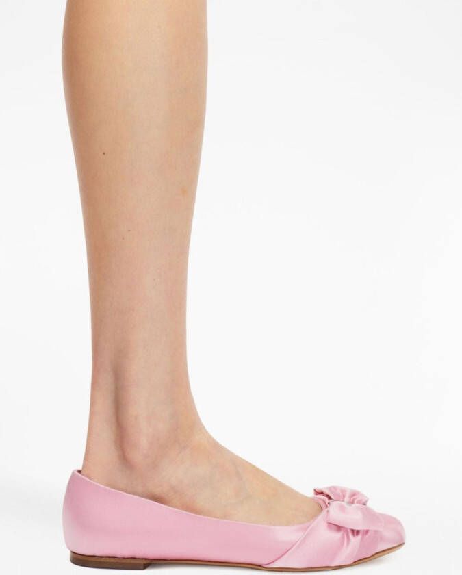 Ferragamo Loafers met strikdetail Roze