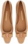 Ferragamo Vara ballerina's met strikdetail Beige - Thumbnail 4
