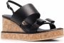 Ferragamo Vara Bow sandalen met sleehak Zwart - Thumbnail 2