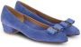 Ferragamo Vara Bow suède pumps Blauw - Thumbnail 2
