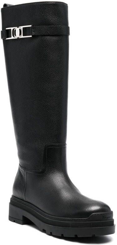 Ferragamo Vara Chain knielaarzen Zwart