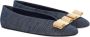 Ferragamo Vara denim ballerina's Blauw - Thumbnail 2