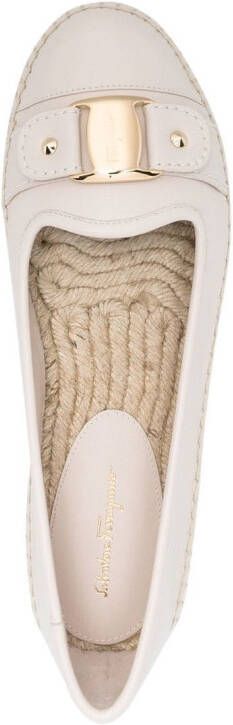 Ferragamo Vara espadrilles met gespdetail Beige
