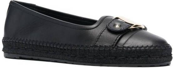 Ferragamo Vara espadrilles met gespdetail Zwart