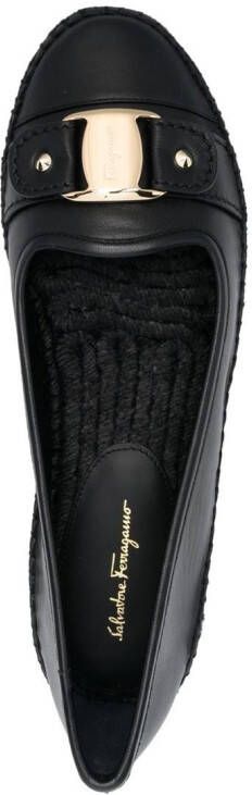 Ferragamo Vara espadrilles met gespdetail Zwart