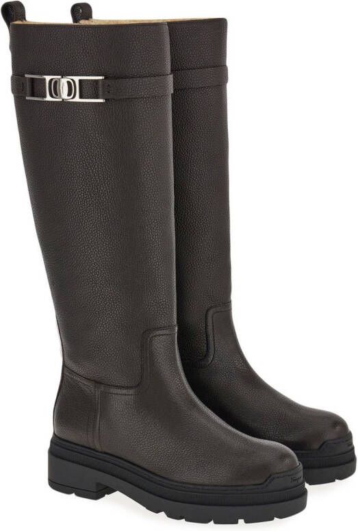 Ferragamo Vara laarzen met kettingdetail Zwart