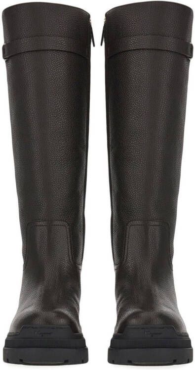 Ferragamo Vara laarzen met kettingdetail Zwart