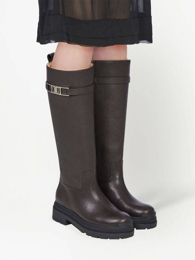 Ferragamo Vara laarzen met kettingdetail Zwart