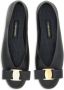 Ferragamo Vara leren ballerina's Zwart - Thumbnail 4