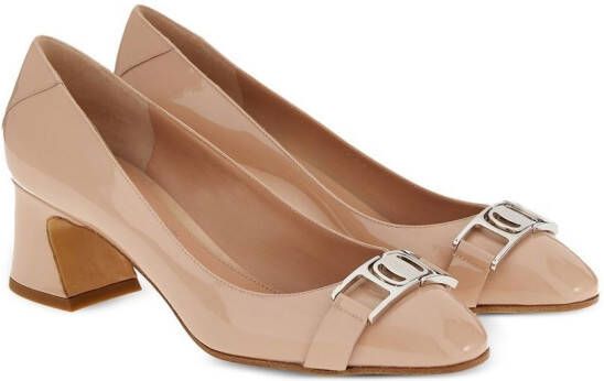Ferragamo Vara pumps met ketting Beige