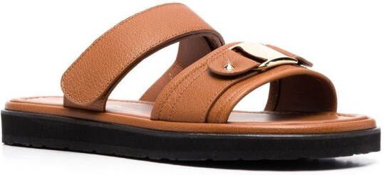 Ferragamo Vara sandalen met klittenband Bruin