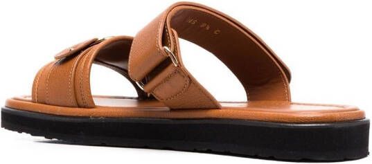 Ferragamo Vara sandalen met klittenband Bruin