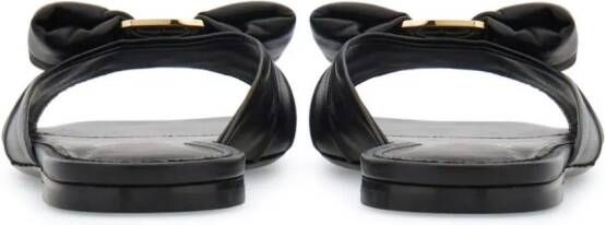 Ferragamo Vara slippers met strikdetail Zwart