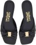 Ferragamo Vara slippers met strikdetail Zwart - Thumbnail 4