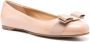 Ferragamo Varina lakleren ballerina's Beige - Thumbnail 2