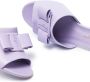 Ferragamo Viva Bow 55mm leren muiltjes Paars - Thumbnail 4
