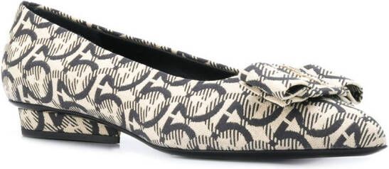 Ferragamo Viva Gancini ballerina's Beige