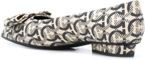 Ferragamo Viva Gancini ballerina's Beige