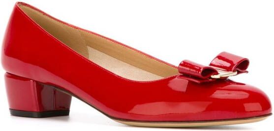 Ferragamo Viva leren pumps Rood