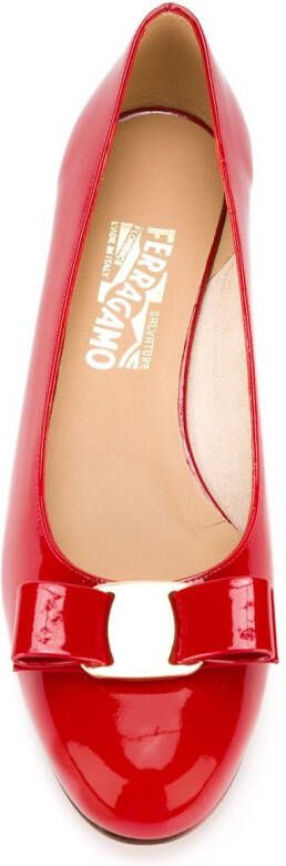 Ferragamo Viva leren pumps Rood