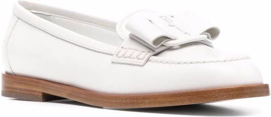 Ferragamo Viva loafers verfraaid met strik Wit