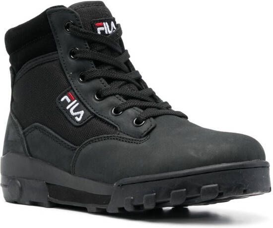 Fila Grunge enkellaarzen met veters Zwart