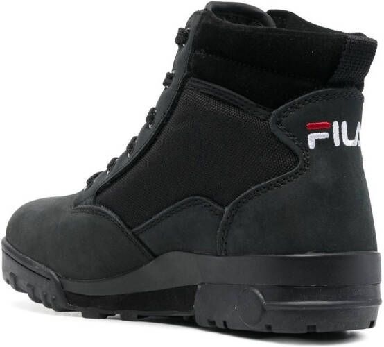 Fila Grunge enkellaarzen met veters Zwart