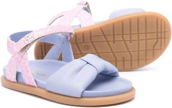 Florens Leren sandalen met glitter Paars