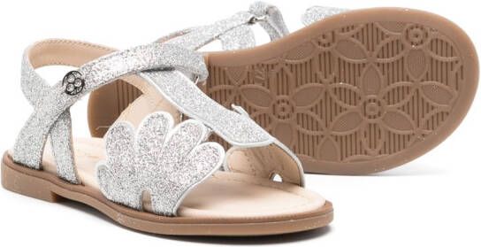 Florens Glitter sandalen Zilver